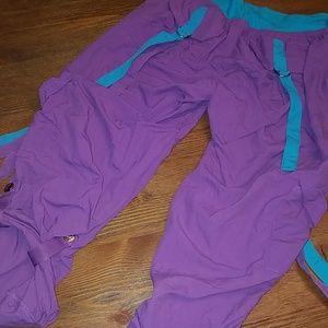 Zumba pants purple and turquoise